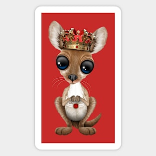 Cute Royal Kangaroo Wearing Crown Magnet